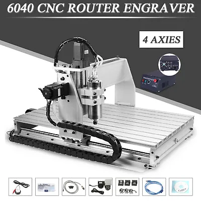 4 Axis 6040 CNC Router Engraver Wood Engraving Milling Carving Machine 1500W • $1099.99