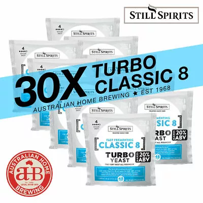 SALE 30 PACK Still Spirits Turbo Classic 8 Yeast  Home Brew Classic Turbo Yeast  • $285