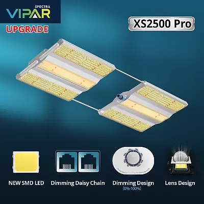 VIPARSPECTRA XS2500 Pro LED Grow Light Full Spectrum Indoor Plants Veg Flower IR • $1.99