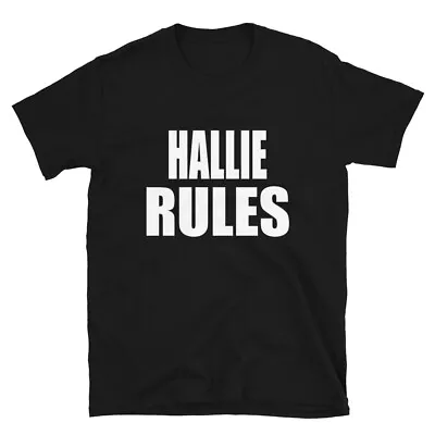 Hallie Rules Son Daughter Boy Girl Baby Name TShirt • $25.88