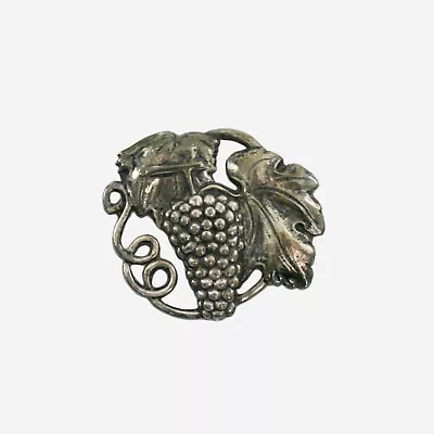 Vintage 1940's Signed McClelland Barclay Brooch Grapes Wine Gift Sterling Silver • $200