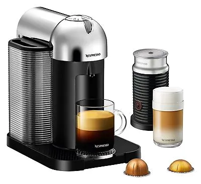 $164.99 • Buy Breville Nespresso Vertuo Coffee And Espresso Maker Aeroccino3 CHROME NEW