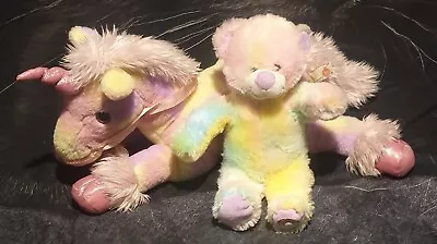 Colourful Unicorn And Teddy Bear Soft Toy Bundle - Multicolored • £1.85