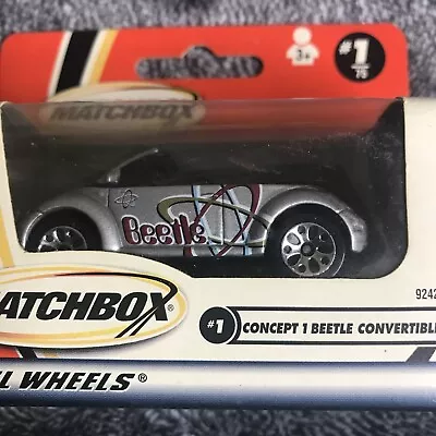 $5.85 • Buy Matchbox VW Volkswagen Concept 1 Beetle Convertible #1 Vintage 2000