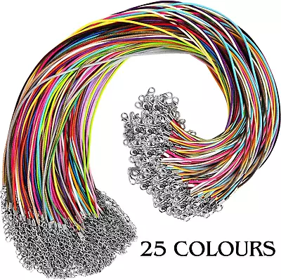 100PCS 19.7'' Leather String Charms Necklace Cords Wholesale Rope Bulk Lot Cords • $11.99