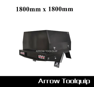 $5750 • Buy 1800 X 1800 Aluminium Dual Cab Ute Tray & Flat Aluminium Dual Cab Canopy Black