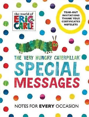 £4.95 • Buy NEW ERIC CARLE SPECIAL MESSAGE INVITATIONS  Hungry Caterpillar THANK YOU NOTES