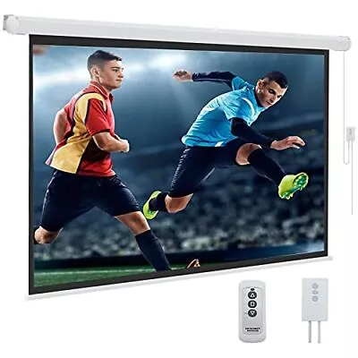 84inch Motorized Projection Screen 16:9 4K 3D HD Electric Projector Screen ... • $176.53