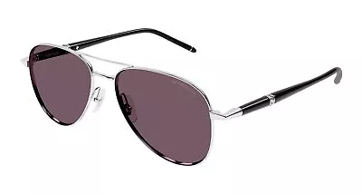 NEW Mont Blanc MB0345S-002 Silver Sunglasses • $277.93