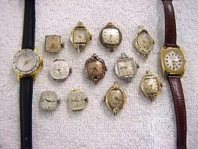 LOT OF 12 + Vintage GOLD FD Antique Art Deco HAMILTON BULOVA Lady Watch Watches • $18.50