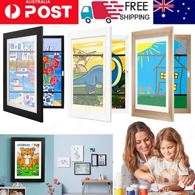 Kids Art Display Frame A4 Art Frames Photo Picture Frame Drawing Storage Craft • $13.89