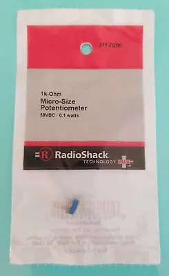 NEW! RadioShack 1k Ohm 50VDC Micro-Size Potentiometer 2710280 *FREE SHIPPING* • $4.55