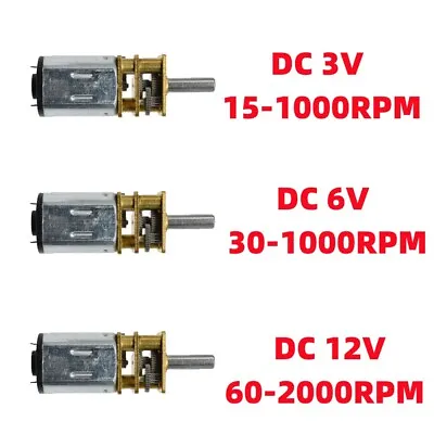 DC 3V/6V/12V GA12-N20 Micro Electric Gear Motor Speed Reduction Metal Gearbox • $2.55