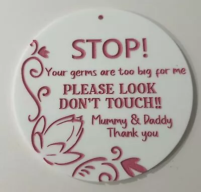 Baby Pram Germ Acrylic Signs | Mothers Gifts | Nursery  | Baby Shower Gift | • $16.99