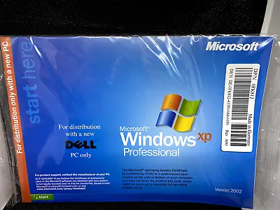 WINDOWS XP PROFESSIONAL SP.2 2002 Software CD DELL Computer LaptopORIGINAL NEW! • $50