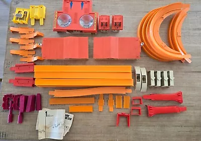 Vintage Sprint Set HOT WHEELS Super-charger MATTEL Car Racing Track Huge Lot • $175