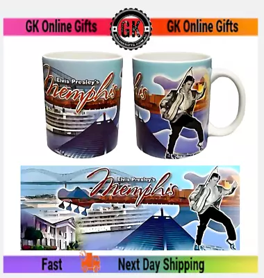 Ceramic 14oz Coffee Mug Teacup - Elvis Presley Memphis Collage - Gift Ideas • $19.95