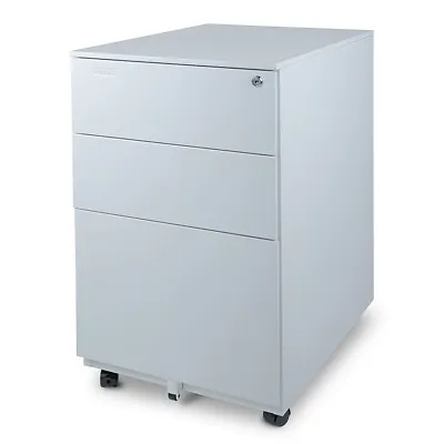 Aurora Modern SOHO Design 3-Drawer Metal Mobile File Cabinet With Lock Key • $187.93