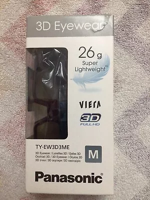 NEW Panasonic TY-EW3D3ME 3D Glasses VIERA HD TV  Rechargeable FREE POSTAGE • £22.99