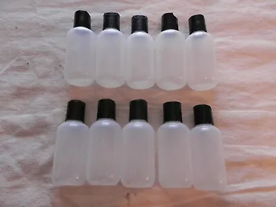 4 Oz Plastic Clear Round Bottles With Dispensing Cap Travel Size (10 PACK) • $6