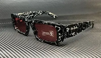 PRADA PR 06YS 05W06O Black White Red Men's 53 Mm Sunglasses • $210.60