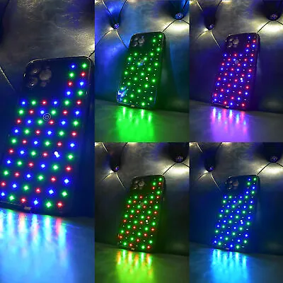 $21.95 • Buy LED Luminous Cool Shatterproof Glass Case For IPhone 14 Pro Max 13 12 Heavy-duty