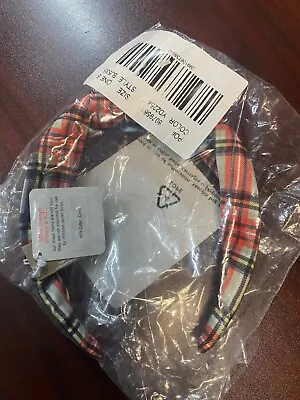 NEW J Crew Tartan Plaid Headband Ivory Red Dusty Sage Green OS NWT • $32.99