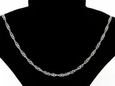 Italian 925 Sterling Silver 1mm Singapore Chain Necklace - Sizes 16-30 Inch • $6.25