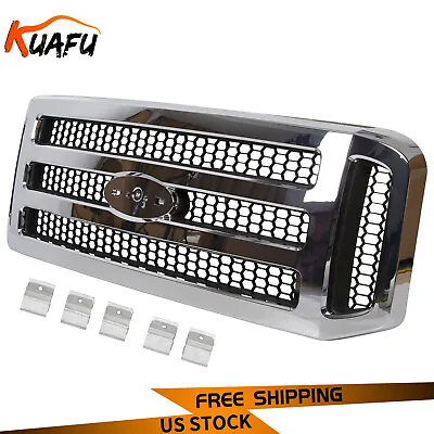 $109.90 • Buy Grille Chrome Shell W/Gray Insert For Ford 2005-2007 F250 F350 2005 Excursion