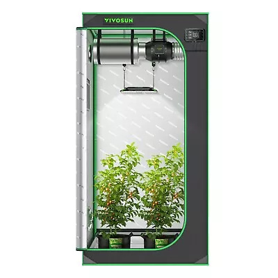 $85.49 • Buy VIVOSUN Grow Tent 80x80x160cm Hydroponics 100% Reflective Mylar Steel Frame Room