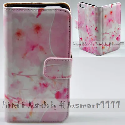 For Samsung Galaxy Series - Sakura Pink Print Wallet Mobile Phone Case Cover • $13.98