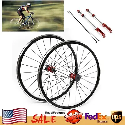 700C Road Bike Wheels Front+Rear Clincher Rim Brake 7/8/9/10/11 Speed Bike Wheel • $111.16