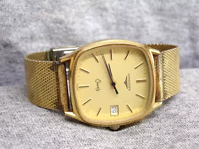 Men's Vintage LONGINES Swiss Gold Watch W/ New Battery - Works Great! • $20.50