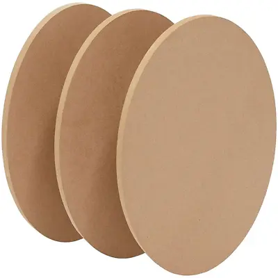 Circle MDF Plain Boards 9mm 12mm & 18mm Thick Various Sizes Round Shape • £5.99