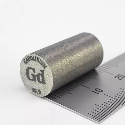 Gadolinium Metal Rod 99.9% 10diameter X20mm Length 12.4grams Element Gd Specimen • $50