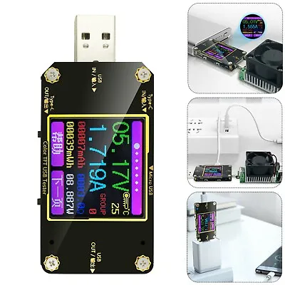 USB Power Meter Tester LCD Display Current Multimeter Voltmeter Detectors • $18.99