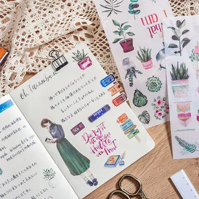 $2.19 • Buy 3Pcs Stickers Paper Book Stationery Bullet Journal Japanese Style Gift Diary