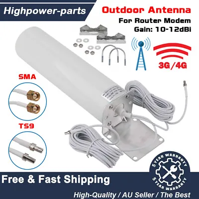 Outdoor LTE Dual TS9/SMA Antenna Signal Booster For Netgear Nighthawk M1 MR1100 • $28.85