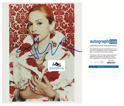 Madonna Autograph Signed 8x10 Photo Evita Acoa • $1750