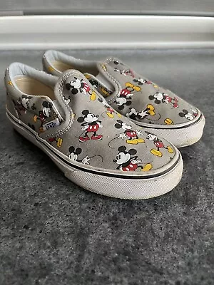 Vans X Disney Mickey Mouse Kids Slip On Shoes Size US 1 • $35