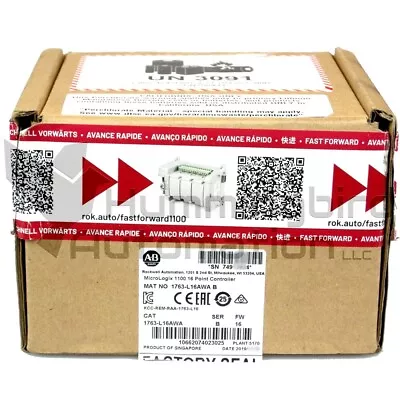 2019 Allen Bradley 1763-L16AWA /B Micrologix 1100 PLC OPEN BOX Surplus *USA* • $969.24