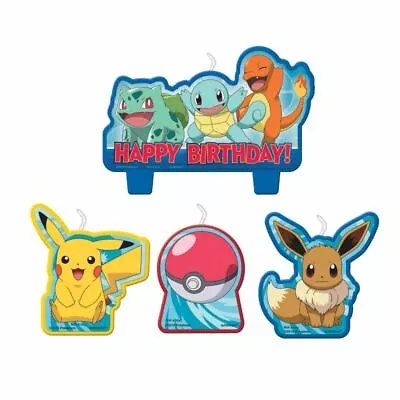 Pokemon Party Supplies Birthday Candle Decoration Set (4 Pieces) • $9.80