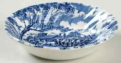 Myott Staffordshire Royal Mail Blue Fruit Dessert  Bowl 410279 • $8.99