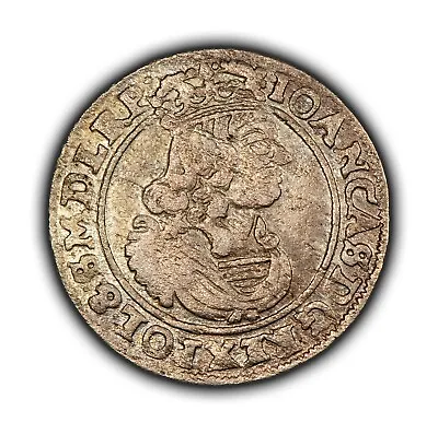 1664 Poland 6 Groschen Silver Coin - John II Casimir Vasa - SKU-F8073 • $65