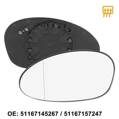 $21.19 • Buy Mirror Glass Heated W/ Backing Left Side LH Replacement For BMW 335i 135i 128i 