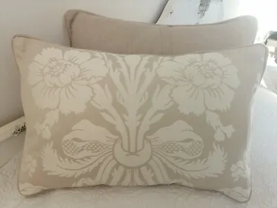 LAURA ASHLEY TATTON TRUFFLE Fabric Cushion Cover Piped 12  X 18  • £22