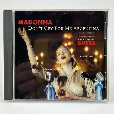 RARE 1996 PROMO CD - Madonna – Don't Cry For Me Argentina -  PRO-CD-8585 • $19.95