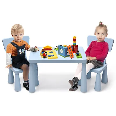 Kids Play Table And Chair Set Children Multi Activity Desk Chair Furniture Blue • £69.95