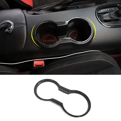 Cup Holder Cover Decoration Panel Trim Fit For Ford Mustang 2015+ Carbon Fiber • $14.89