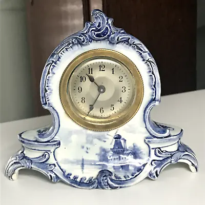 Royal Bonn Delft Windup Clock With Japy Freres Movement • $179.99